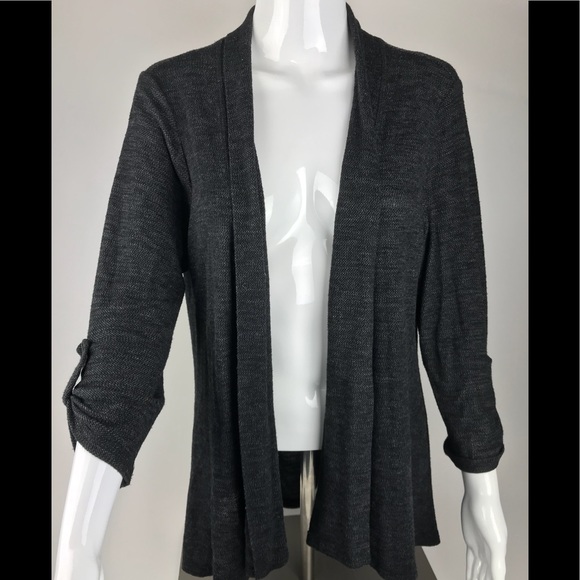 bobeau Sweaters - Sold Bobeau women cardigan Hi-Low draped front L